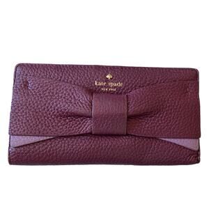 Kate Spade Bifold Purple Lavender Snap Wallet